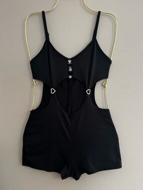 Shien Cutout Black Bodycon Romper Size XS Festival Dancer Grunge Gems